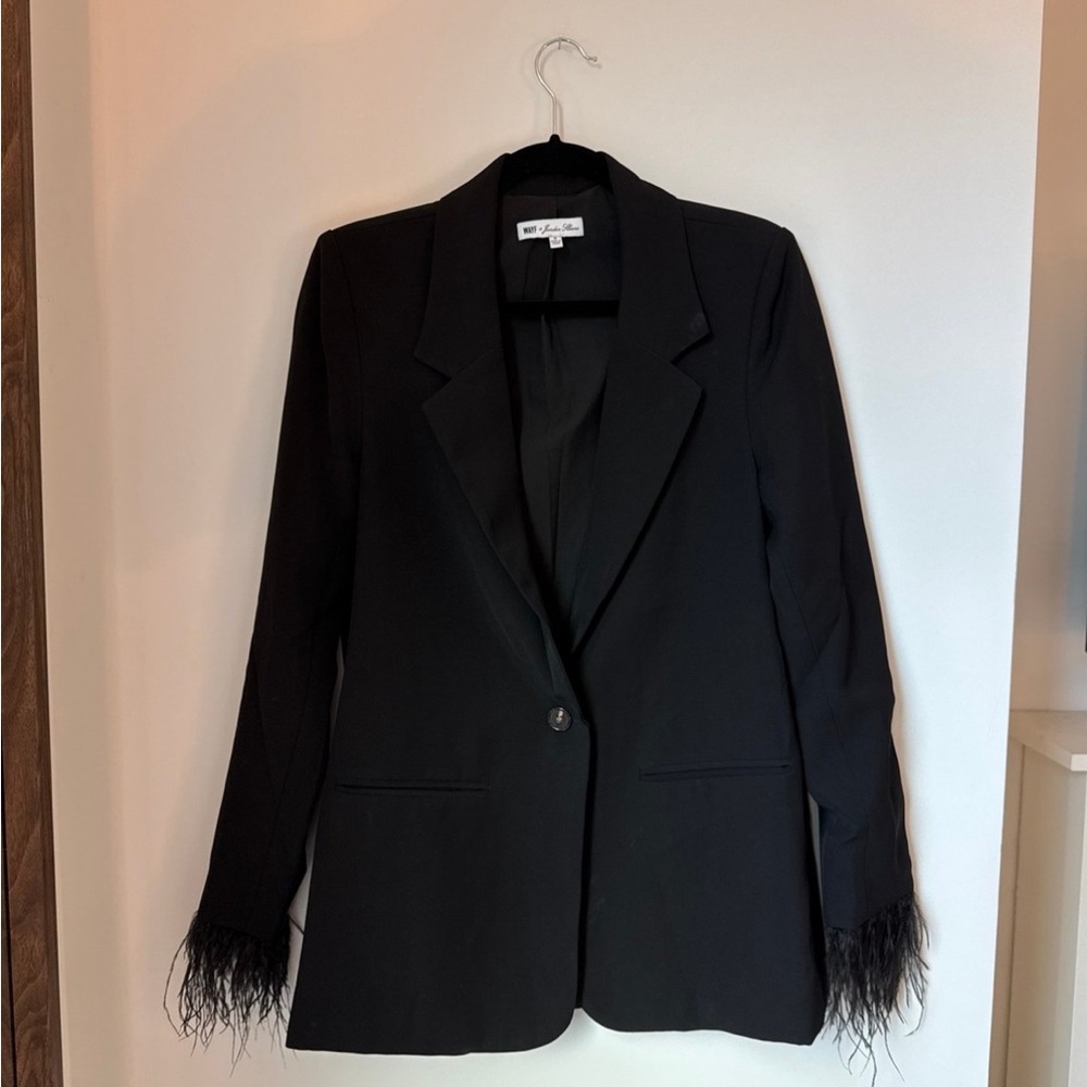 Wayf x Jordan Sloane Feather Sleeve Blazer